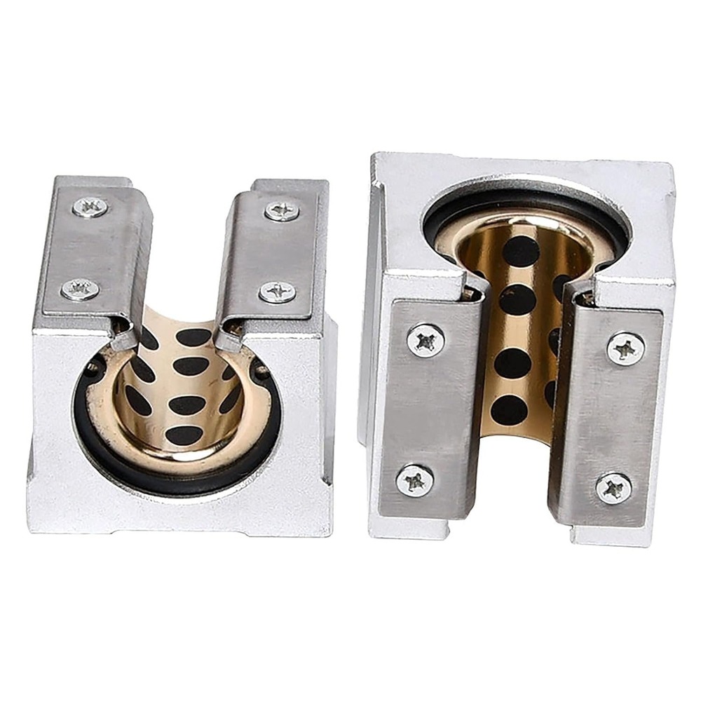 2 Pcs Bopaodao SBR16UU 16mm Linear Motion Slider Block Graphite Copper Sleeve